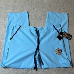 Pittsburgh Penguins Scrub Pant Medium Blue NHL Drawstring Lounge Sleep NEW‎